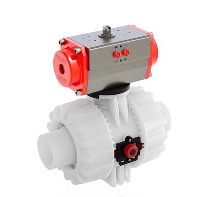 VKDDF/CP DA - Valvola a sfera a 2 vie DUAL BLOCK® a comando pneumatico DN 65:100