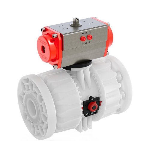 VKDOF - VKDOAF /CP NO - Pneumatically actuated ball valve DN 65:100