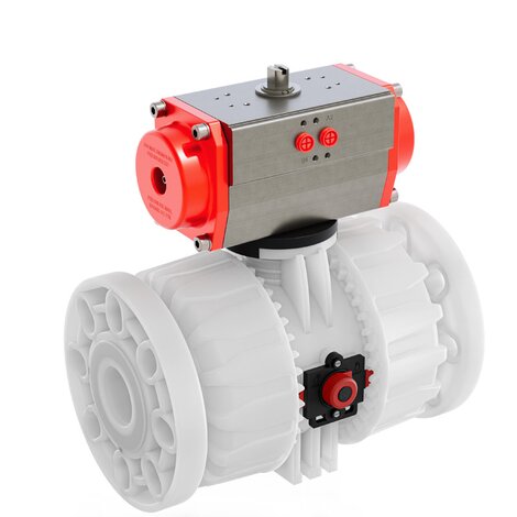 VKDOF - VKDOAF /CP NC - Pneumatically actuated ball valve DN 65:100