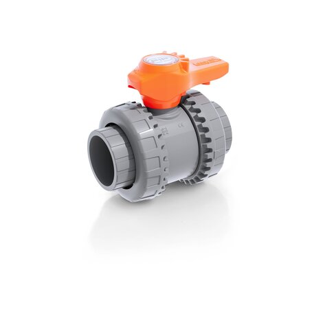 Render della valvola a sfera a 2 vie Easyfit VXEIC - DN 10:50 in PVC-C