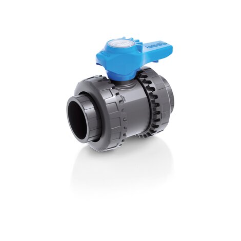 Render della valvola a sfera a 2 vie Easyfit VEEIV - DN 10:50 in PVC-U