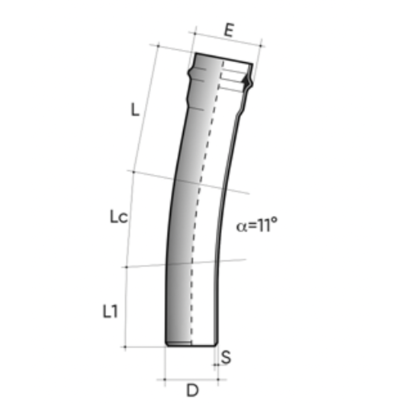 Curva POWER-LOCK 11° M/F PN10 