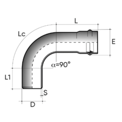 Curva POWER-LOCK 90° F/F PN10 