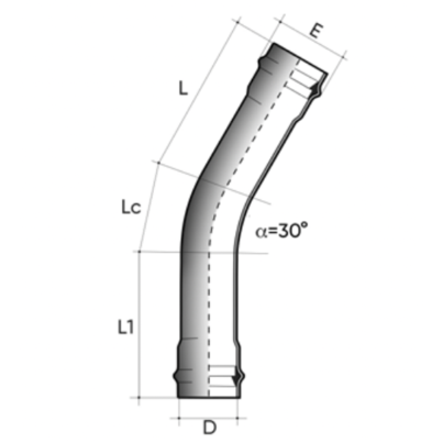 Curva POWER-LOCK 30° F/F PN10 