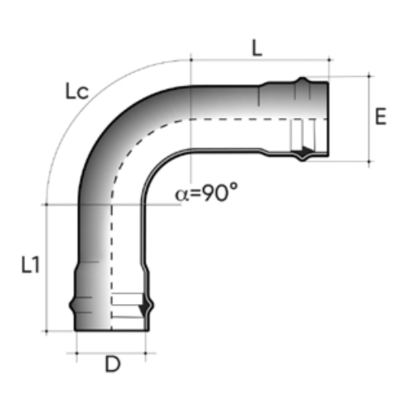 Curva POWER-LOCK 45° F/F PN10 