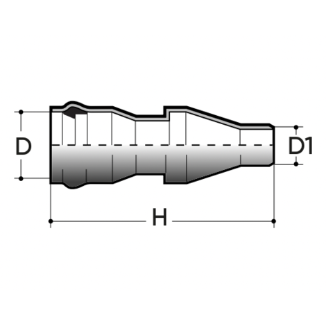 Reduced single-joint/male PN10 Reduced single-joint/male PN10