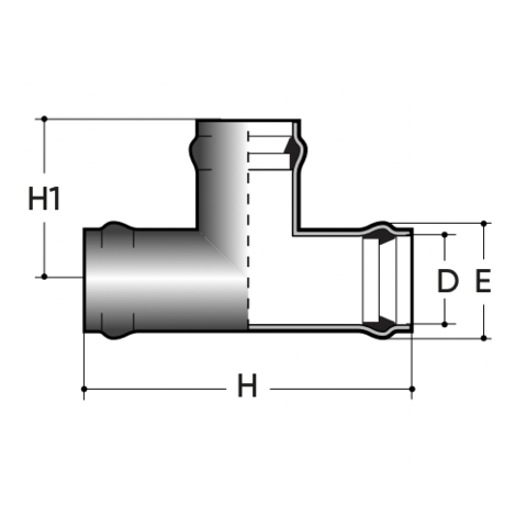 Tee at 90° F/F PN16 Tee at 90° F/F PN16