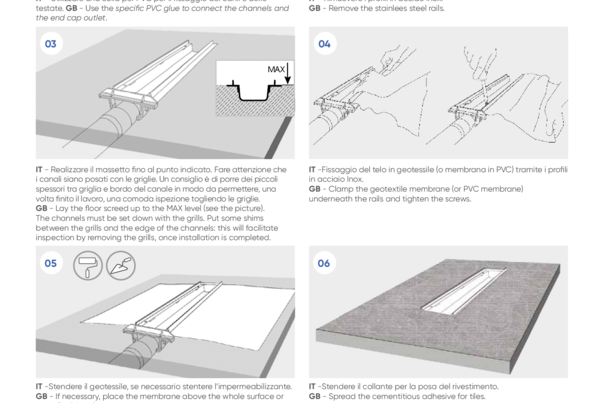 Foglio istruzioni  canali modulari Design