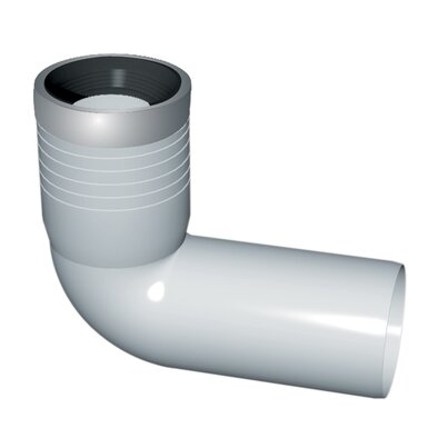 Curva wc 90 prolungata (con guarnizione e tappo)