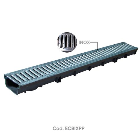 130x1000 PP Channel H70 with C section grill steel