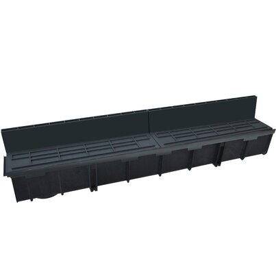 KIT: 2 Griglie a fessura ALTA su canale PP 130x1000