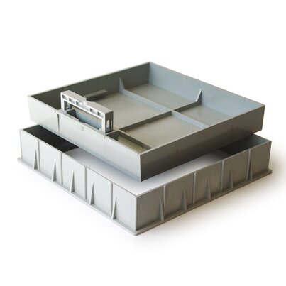 Coperchio contenitore PVC con maniglia e telaio