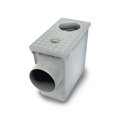 PP Trapped rainwater gully with round inlet and horizontal outlet
