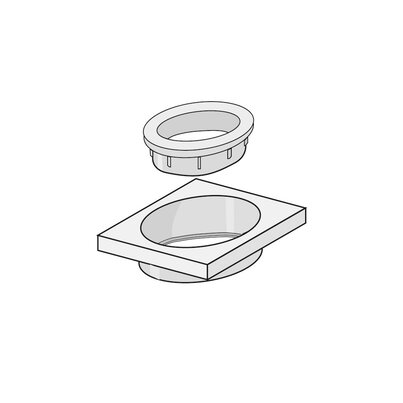 Spare part: Round adaptor (horizontal outlet)