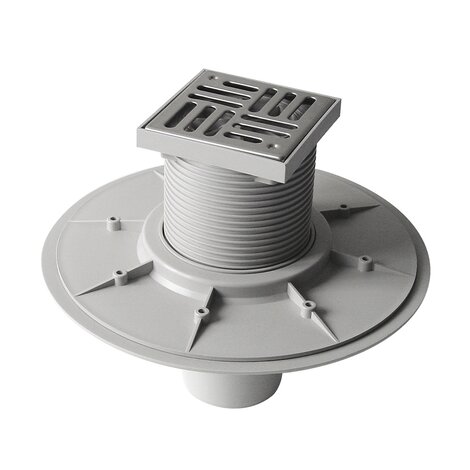 Chiusino sifonato a secco verticale corpo in PVC