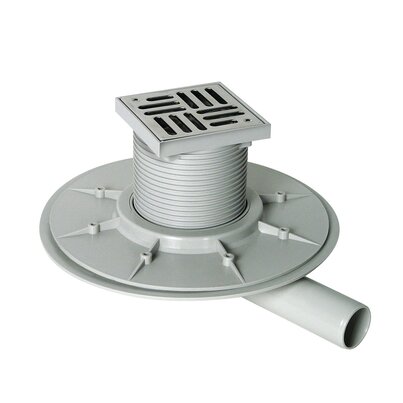 Chiusino sifonato a secco orizzontale corpo in PVC 