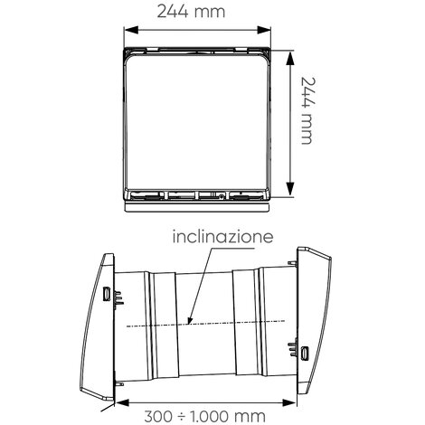 Leaf Basic - Unità di ventilazione decentralizzata con recupero di calore dotata di modulo Wi-Fi