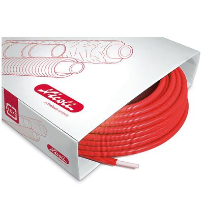 Pipe corrugated blue in coils, packed in boxes