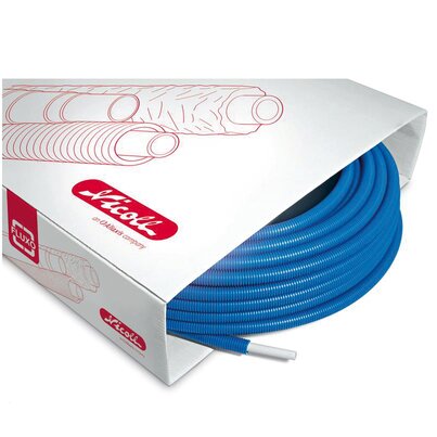 Pipe corrugated red in coils, packed in boxes