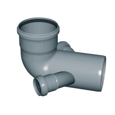 WC bend 87°30’ PP with 2 side-inlets