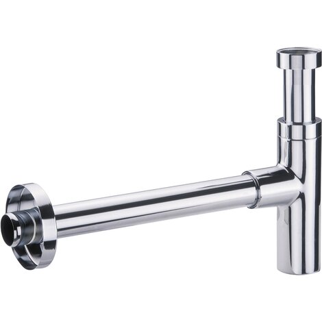 Sifone design per lavabo ottone cromato