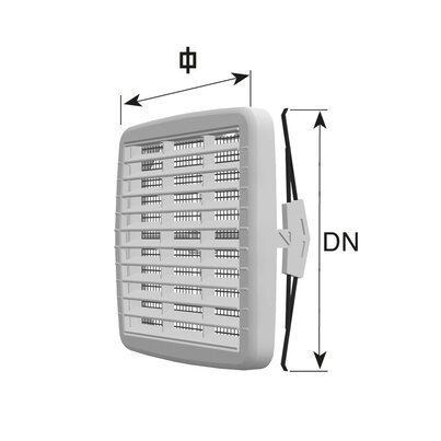 Square push-in vent 175