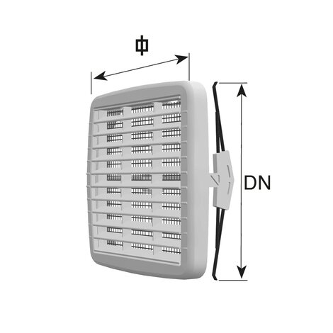 Square push-in vent 175 Square push-in vent 175