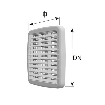 Square surface mounted vent 175