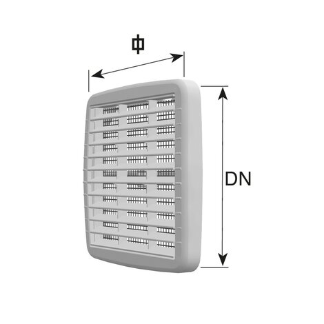 Square surface mounted vent 175 Square surface mounted vent 175