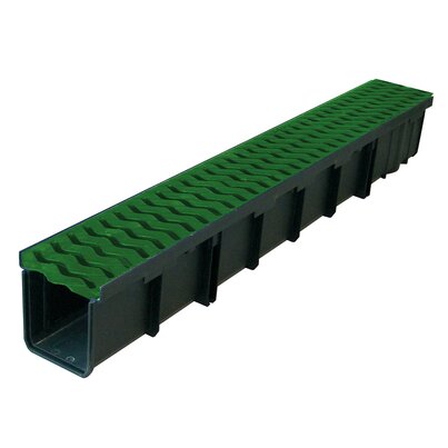 130x1000 PP Channel H130 with grill GREEN section "C" 