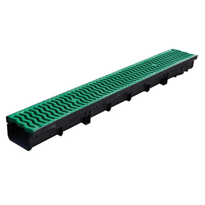 130x1000 PP Channel H70 with grill GREEN section "C" 
