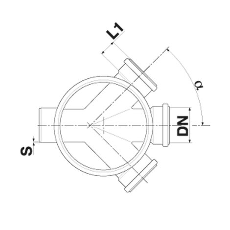Access junction basis 400x160 3 outlet