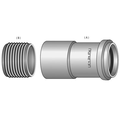 Socketer coupler - push-fit version F/F