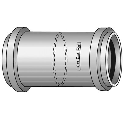 Coupler with central stop with 2 gaskets