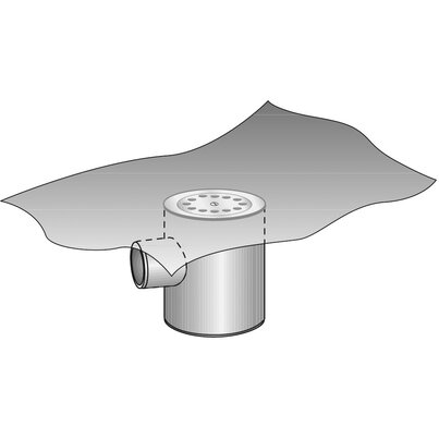 Floor gully with PVC membrane