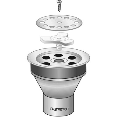 Inox grid with funnel