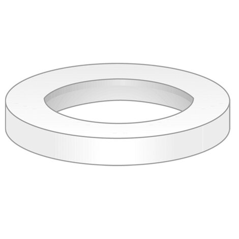 Gasket with fixed ring for WC bends and couplers
