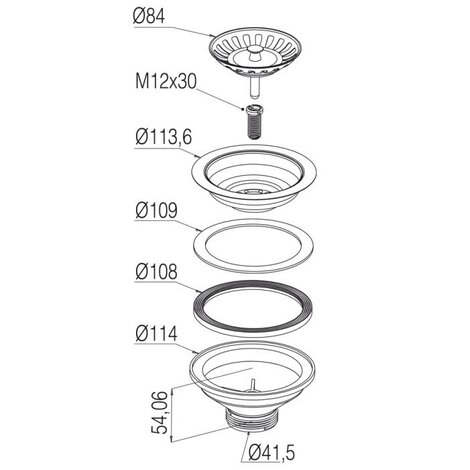 Pilette per lavello inox
