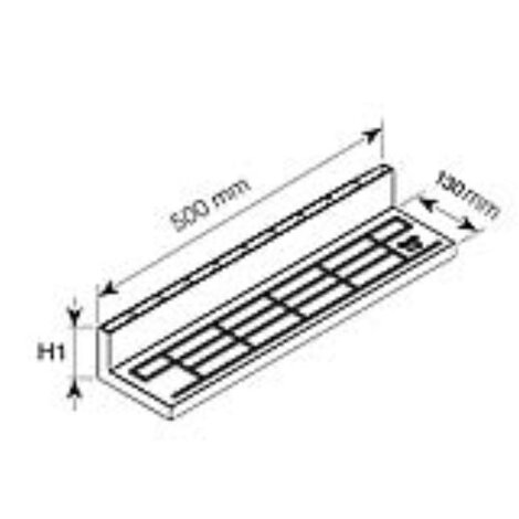 PP Slot grill PP 130x500 (high)