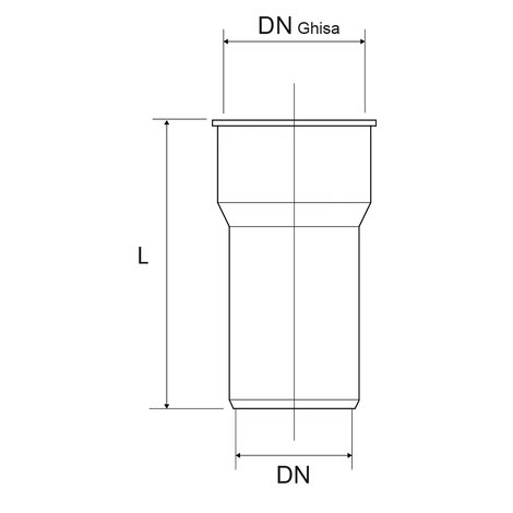 Cast iron pipe adaptors (without sealing rings)