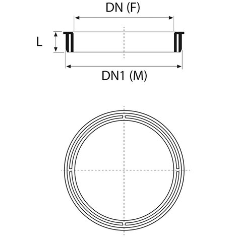 Concentric reducer M/F