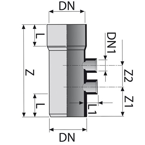 Multibranch 87°30’ M/F  2 lateral inlets
