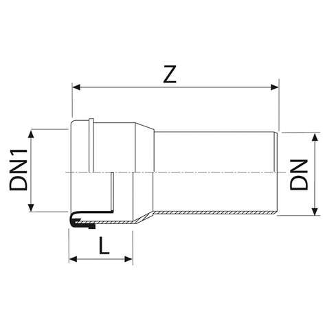Straight WC connector