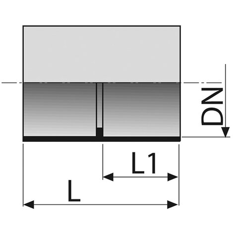 Coupler with central stop F/F