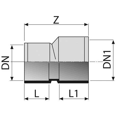 Invert reducer double socket F/F