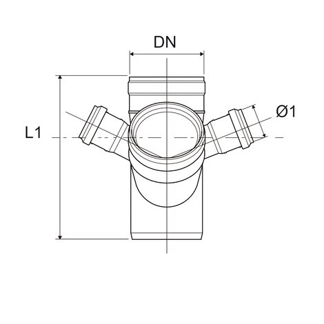 Derivazione 45° (2 attacchi)