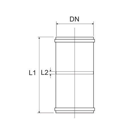 Coupler with central stop F/F