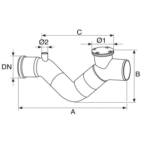 Sifone Firenze 1 sfiato 1 tappo (O-Ring)
