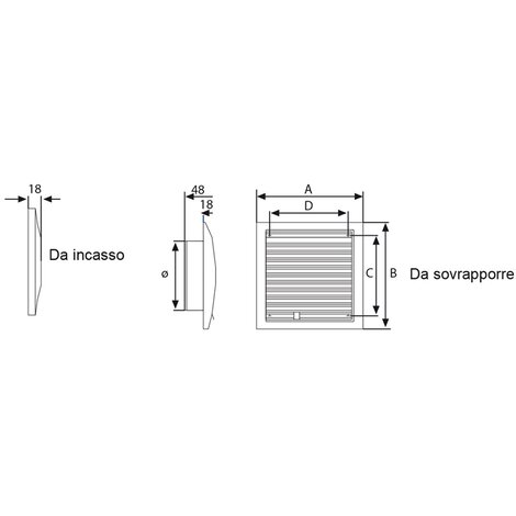 Square built-in vents