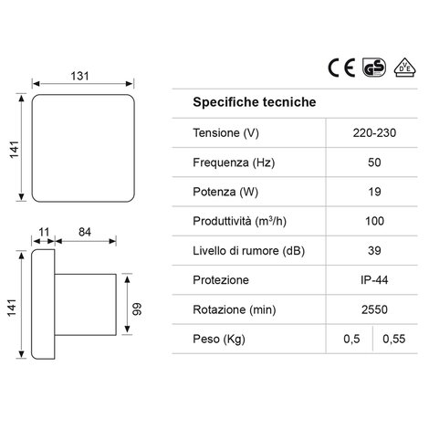 Aspiratore elettrico elicoidale